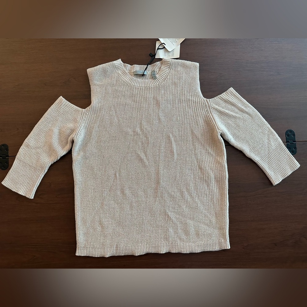 MARELLA by Max Mara Cold Shoulder Metallic Knit Top